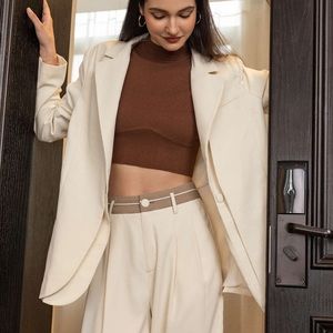 Cider off white cream dirty chai oversized blazer